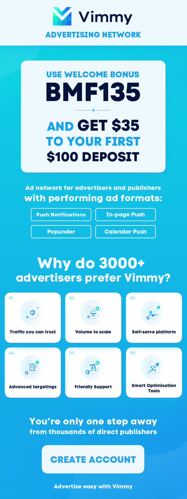 Интернет баннер Vimmy